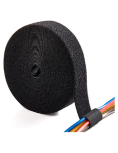Cinta de Velcro Doble Cara ECOHomes 2.54 cm x 9.14 m Negra