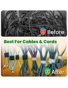 Cinta de Velcro Doble Cara ECOHomes 2.54 cm x 9.14 m Negra 2