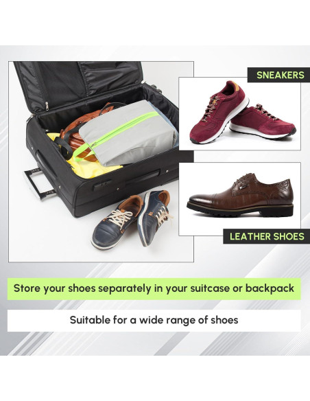 Bolsa para zapatos a prueba de olores Vincreem 41x23x12cm Gris
