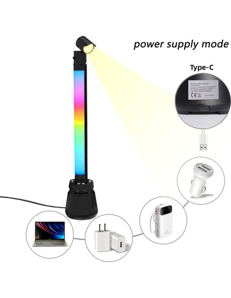 Barra de Luz RGB Lumocedar con Altavoz Bluetooth y USB