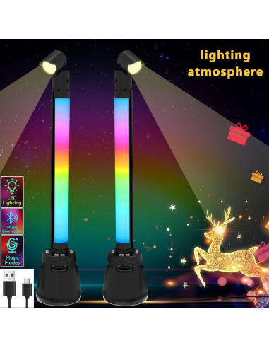 Barra de Luz RGB Lumocedar con Altavoz Bluetooth y USB