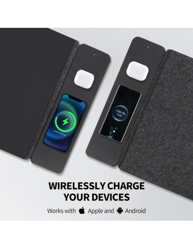 Alfombrilla de Carga Inalámbrica NovaPixel S88 - Negro