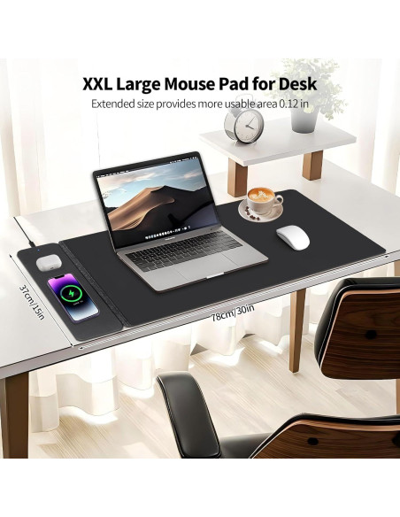 Alfombrilla de Carga Inalámbrica NovaPixel S88 - Negro