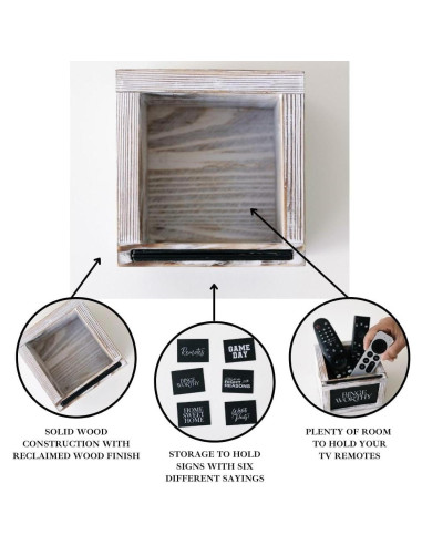 Soporte para Control Remoto de Madera Rústica Ford & Row