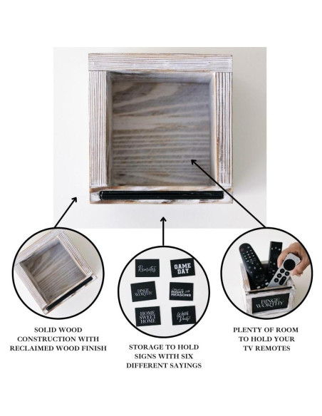 Soporte para Control Remoto de Madera Rústica Ford & Row