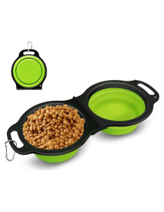 Tazón Plegable de Silicona para Mascotas GUANGZHOU 350 ml Verde