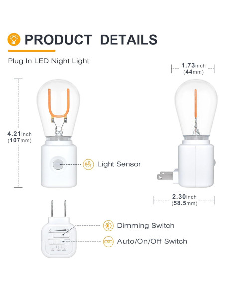 Luz Nocturna LED con Sensor de Movimiento LUMILECT 1W Regulable