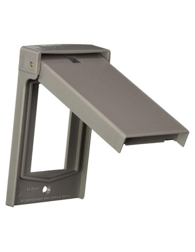 Cubierta de Pared Leviton 1-Gang Resistente a la Intemperie Gris