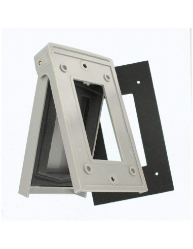 Cubierta de Pared Leviton 1-Gang Resistente a la Intemperie Gris