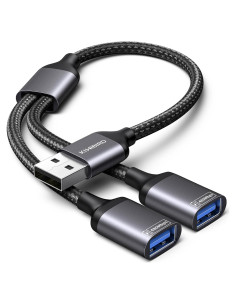 Divisor USB 1 a 2 Salidas KiWiBiRD para Carga y Datos