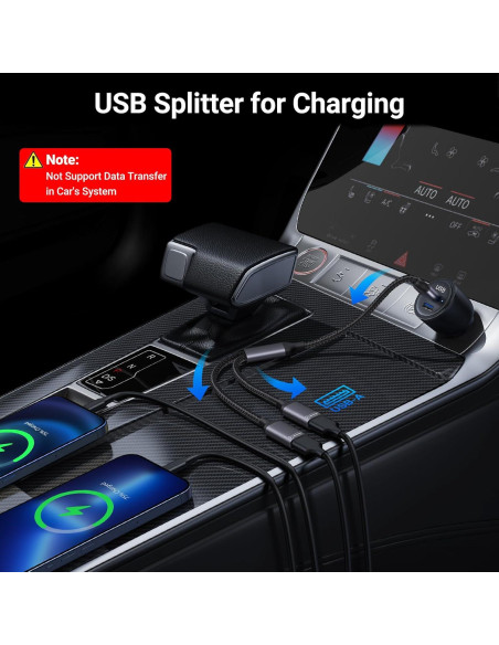 Divisor USB 1 a 2 Salidas KiWiBiRD para Carga y Datos