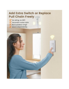 Enchufe de Luz Inalámbrico SURAIELEC con Control Remoto E26 2