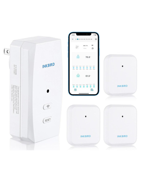 Termómetro e Higrómetro INKBIRD WiFi 3 Sensores Portátiles