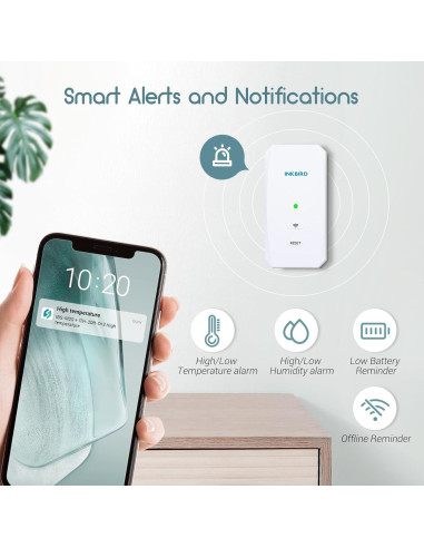Termómetro e Higrómetro INKBIRD WiFi 3 Sensores Portátiles