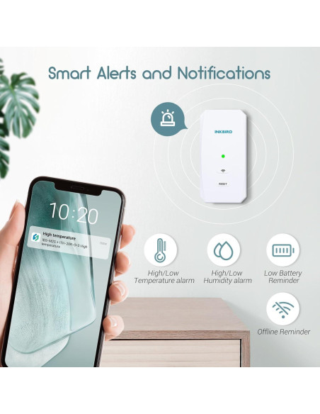 Termómetro e Higrómetro INKBIRD WiFi 3 Sensores Portátiles