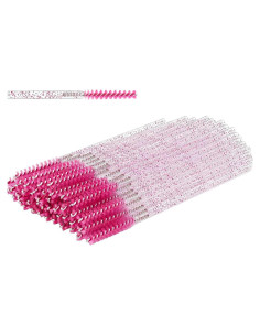 Cepillos de Pestañas Desechables CORCONESS 50 Pcs Rosa