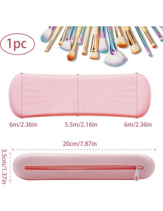 Porta Pinceles de Maquillaje NICKTI Rosa, Organizador Portátil 2