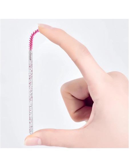 Cepillos de Pestañas Desechables CORCONESS 50 Pcs Rosa