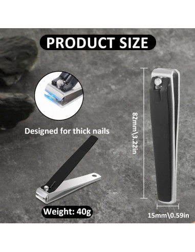 Cortauñas Recto Bruislard Acero Inoxidable para Uñas Gruesas