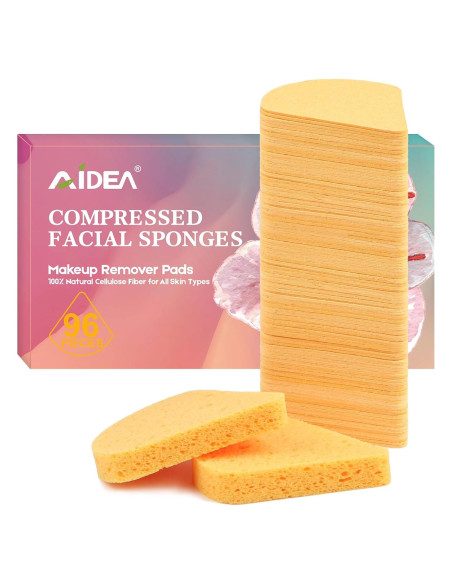 Esponjas Faciales Comprimidas AIDEA - 96 Cuentas Naturales