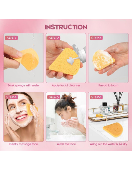 Esponjas Faciales Comprimidas AIDEA - 96 Cuentas Naturales