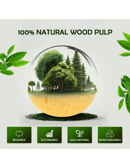 Esponjas Faciales Comprimidas AIDEA - 96 Cuentas Naturales