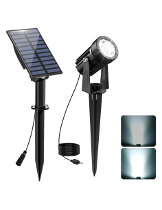 Focos de Paisaje Solar CREPOW IP65 3W 2000mAh 6000K