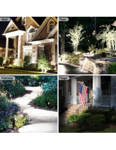 Focos de Paisaje Solar CREPOW IP65 3W 2000mAh 6000K 2