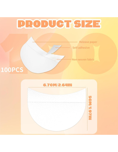 100 Pcs Cinta de Maquillaje para Sombra de Ojos FdcLixuvol