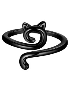 Anillo Ajustable de Gato Lindo Beautlace 18K Oro/Plata