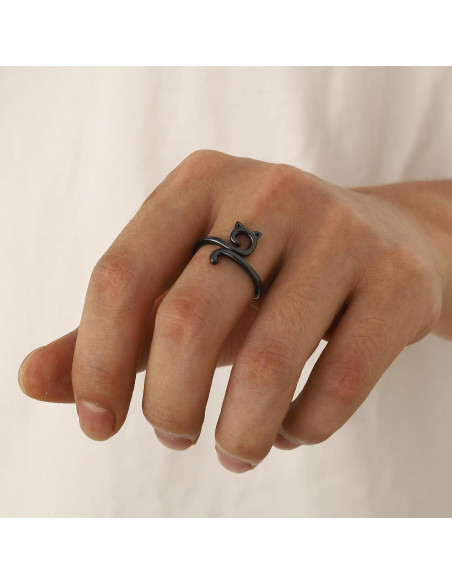 Anillo Ajustable de Gato Lindo Beautlace 18K Oro/Plata