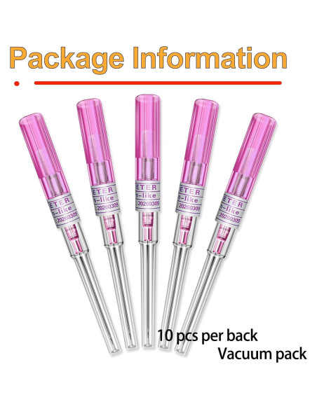 Agujas de Perforación de Catéter Desechables 20G - 10 Piezas