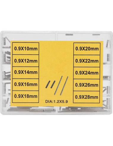 Pasadores de Tuberías de Reloj Acero Antioxidante 10 Tipos
