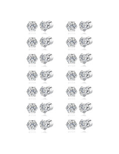 Juego de 14 Pares Pendientes Magnéticos Ofeiyaa 4MM 6MM