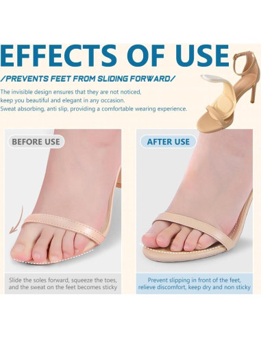 Plantillas para Tacones Altos XINIFOOT 4 Pares Ajustables