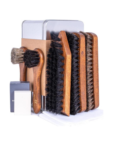 Juego de Cepillos de Cuidado de Zapatos FootFitter Premium