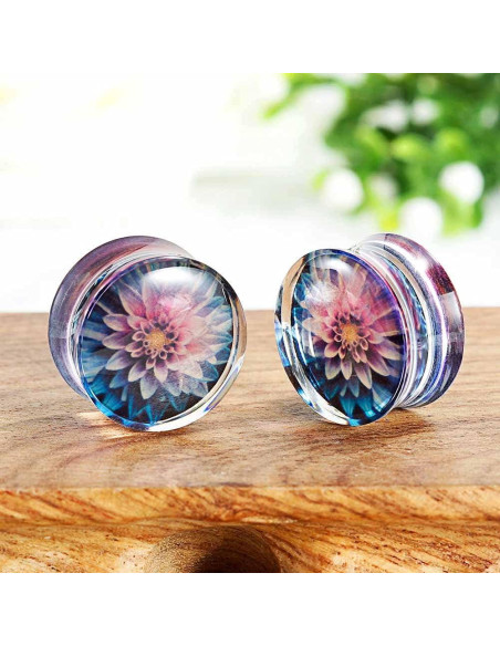 Set de 16 Piezas de Acrílico y Acero Inoxidable TBOSEN - Tapones y Túneles 0g a 25mm