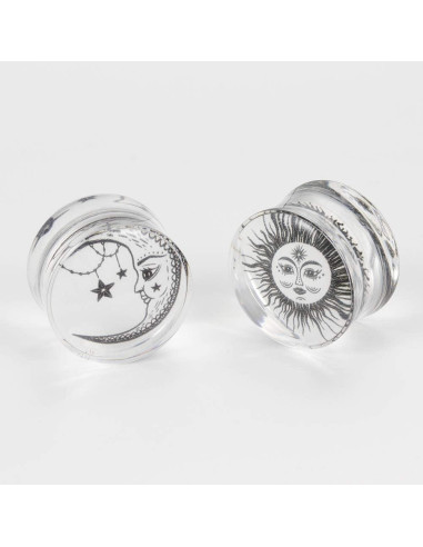 Set de 16 Piezas de Acrílico y Acero Inoxidable TBOSEN - Tapones y Túneles 0g a 25mm