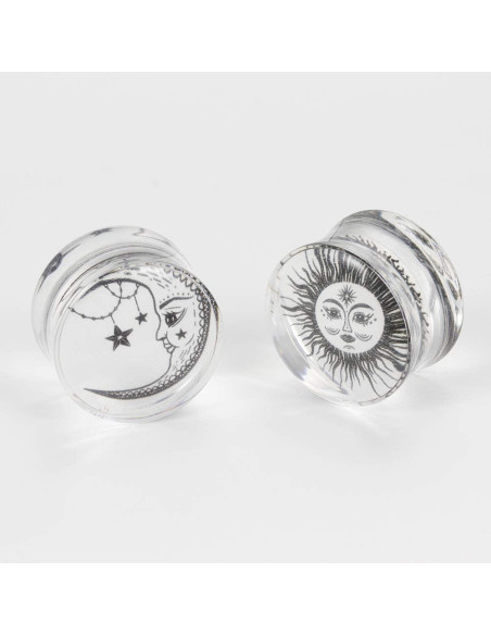 Set de 16 Piezas de Acrílico y Acero Inoxidable TBOSEN - Tapones y Túneles 0g a 25mm