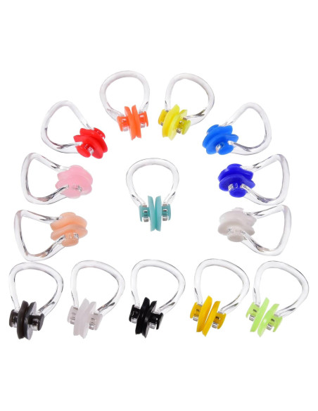 SATINIOR 14 Piezas Tapones Nasales Silicona Impermeables para Nadar
