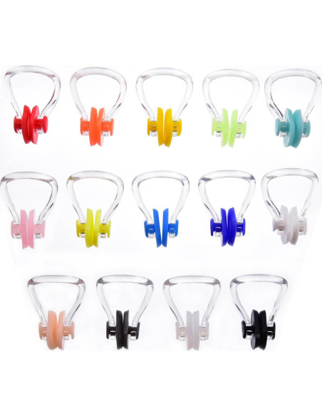 SATINIOR 14 Piezas Tapones Nasales Silicona Impermeables para Nadar