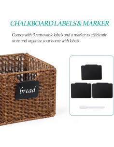 Cestas de Almacenamiento Plegables DINGTAI Marrón 3 Piezas 2