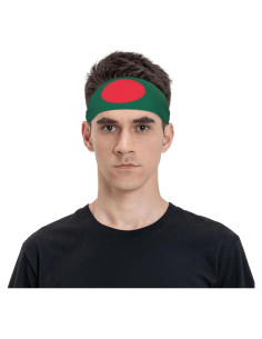 Cinta para la cabeza unisex QIZYOQA bandera Bangladesh absorbente