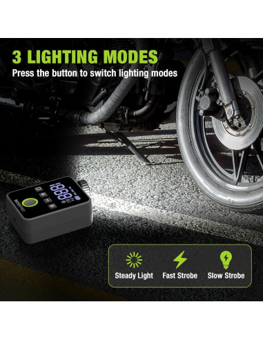 Bomba de Neumáticos Eléctrica WORKPRO Mini 140 PSI Portátil