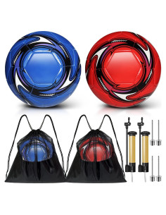 Paquete de 2 Balones de Fútbol Yasuwekik con Bomba y Bolsa