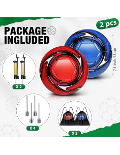 Paquete de 2 Balones de Fútbol Yasuwekik con Bomba y Bolsa 2