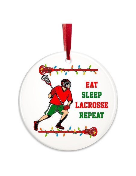 Adorno de Navidad Lacrosse Masculino TRUMPETIC 9.4x9.3cm