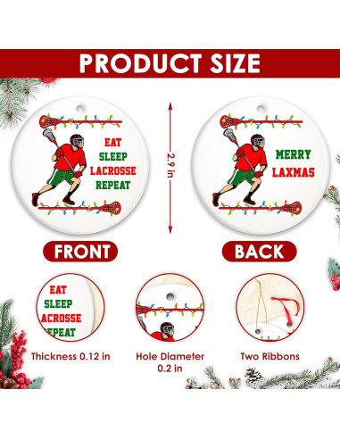 Adorno de Navidad Lacrosse Masculino TRUMPETIC 9.4x9.3cm