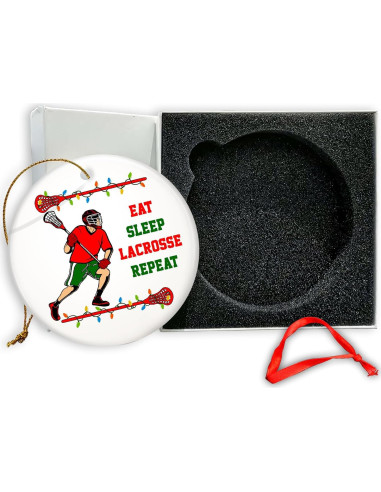 Adorno de Navidad Lacrosse Masculino TRUMPETIC 9.4x9.3cm