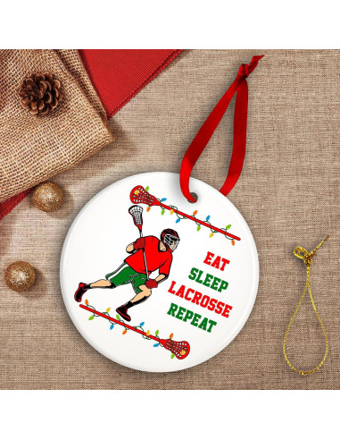 Adorno de Navidad Lacrosse Masculino TRUMPETIC 9.4x9.3cm